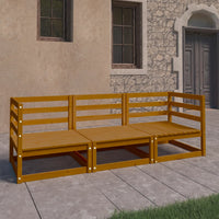 Thumbnail for Outdoor-Sofa 3-Sitzer Honigbraun Massivholz Kiefer