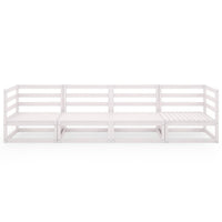 Thumbnail for Outdoor-Sofa 4-Sitzer Weiß Massivholz Kiefer
