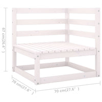 Thumbnail for Outdoor-Sofa 4-Sitzer Weiß Massivholz Kiefer