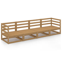 Thumbnail for Outdoor-Sofa 4-Sitzer Honigbraun Massivholz Kiefer
