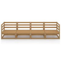 Thumbnail for Outdoor-Sofa 4-Sitzer Honigbraun Massivholz Kiefer