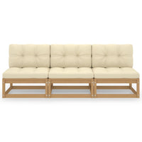 Thumbnail for 3-Sitzer-Sofa mit Kissen Kiefer Massivholz