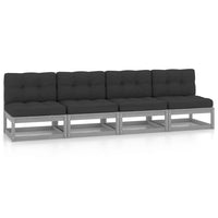 Thumbnail for 4-Sitzer-Gartensofa mit Kissen Kiefer Massivholz
