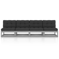 Thumbnail for 4-Sitzer-Gartensofa mit Kissen Kiefer Massivholz