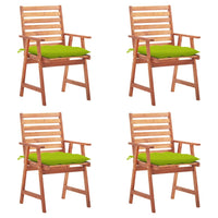 Thumbnail for Garten-Essstühle 4 Stk. mit Kissen Massivholz Akazie