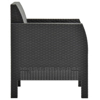 Thumbnail for Gartenstühle mit Kissen 2 Stk. PP Rattan Anthrazit