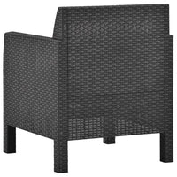 Thumbnail for Gartenstühle mit Kissen 2 Stk. PP Rattan Anthrazit