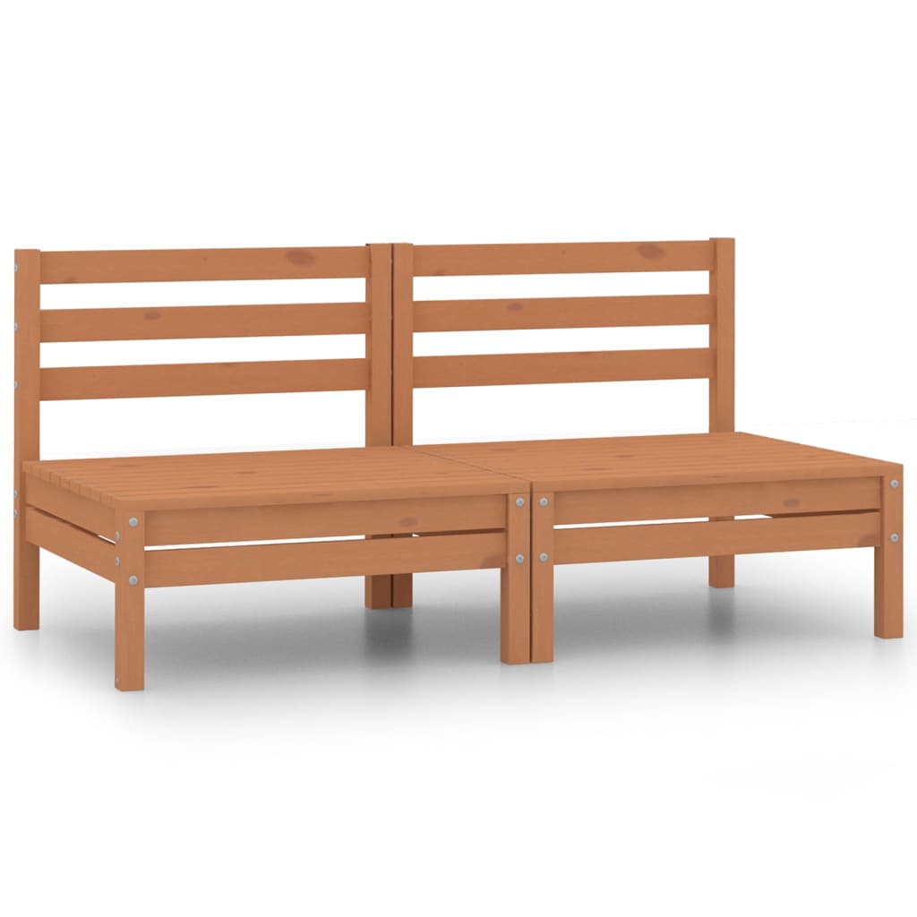 2-Sitzer-Gartensofa Honigbraun Massivholz Kiefer