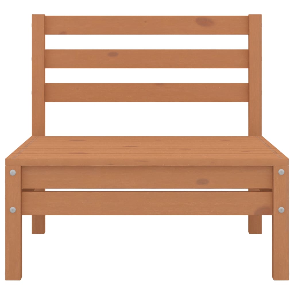 2-Sitzer-Gartensofa Honigbraun Massivholz Kiefer