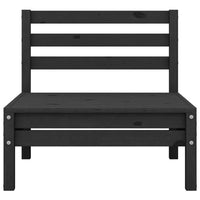 Thumbnail for 2-Sitzer-Gartensofa Schwarz Kiefer Massivholz
