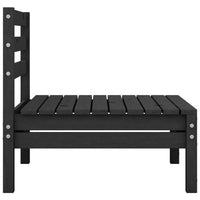Thumbnail for 2-Sitzer-Gartensofa Schwarz Kiefer Massivholz