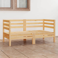 Thumbnail for 2-Sitzer-Gartensofa Kiefer Massivholz