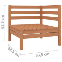 Thumbnail for 2-Sitzer-Gartensofa Honigbraun Massivholz Kiefer