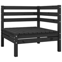 Thumbnail for 2-Sitzer-Gartensofa Schwarz Kiefer Massivholz