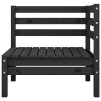 Thumbnail for 2-Sitzer-Gartensofa Schwarz Kiefer Massivholz