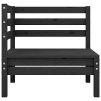 Thumbnail for 2-Sitzer-Gartensofa Schwarz Kiefer Massivholz