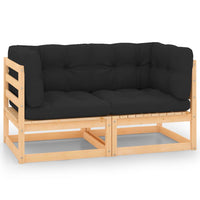 Thumbnail for Garten-Ecksofas mit Kissen 2 Stk. Massivholz Kiefer