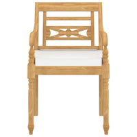 Thumbnail for Batavia-Stühle 4 Stk. mit Kissen Massivholz Teak