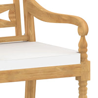 Thumbnail for Batavia-Stühle 4 Stk. mit Kissen Massivholz Teak