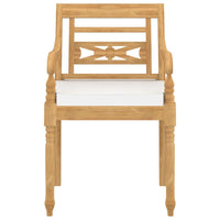 Thumbnail for Batavia-Stühle 8 Stk. mit Kissen Massivholz Teak