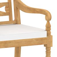 Thumbnail for Batavia-Stühle 8 Stk. mit Kissen Massivholz Teak