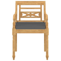 Thumbnail for Batavia-Stühle 4 Stk. mit Kissen Massivholz Teak