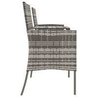 Thumbnail for 2-Sitzer-Gartensofa mit Teetisch Poly Rattan Anthrazit
