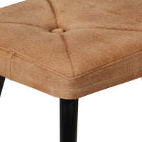 Thumbnail for Ohrensessel mit Hocker Braun Canvas