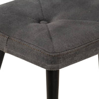 Thumbnail for Ohrensessel mit Hocker Schwarz Vintage Canvas