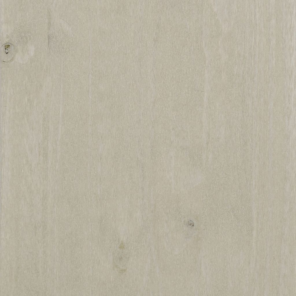 Bücherschrank HAMAR Weiß 85x35x112 cm Massivholz Kiefer