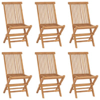 Thumbnail for Klappbare Gartenstühle 6 Stk. Massivholz Teak