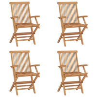 Thumbnail for Klappbare Gartenstühle 4 Stk. Massivholz Teak