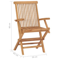 Thumbnail for Klappbare Gartenstühle 4 Stk. Massivholz Teak
