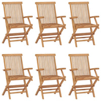 Thumbnail for Klappbare Gartenstühle 6 Stk. Massivholz Teak
