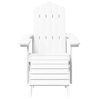 Thumbnail for Adirondack-Gartenstühle 2 Stk. mit Hockern HDPE Weiß