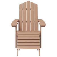 Thumbnail for Adirondack-Gartenstühle 2 Stk. mit Hockern HDPE Braun