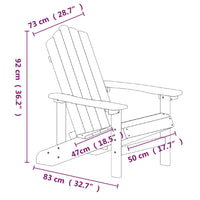 Thumbnail for Adirondack-Gartenstuhl mit Tisch HDPE Weiß