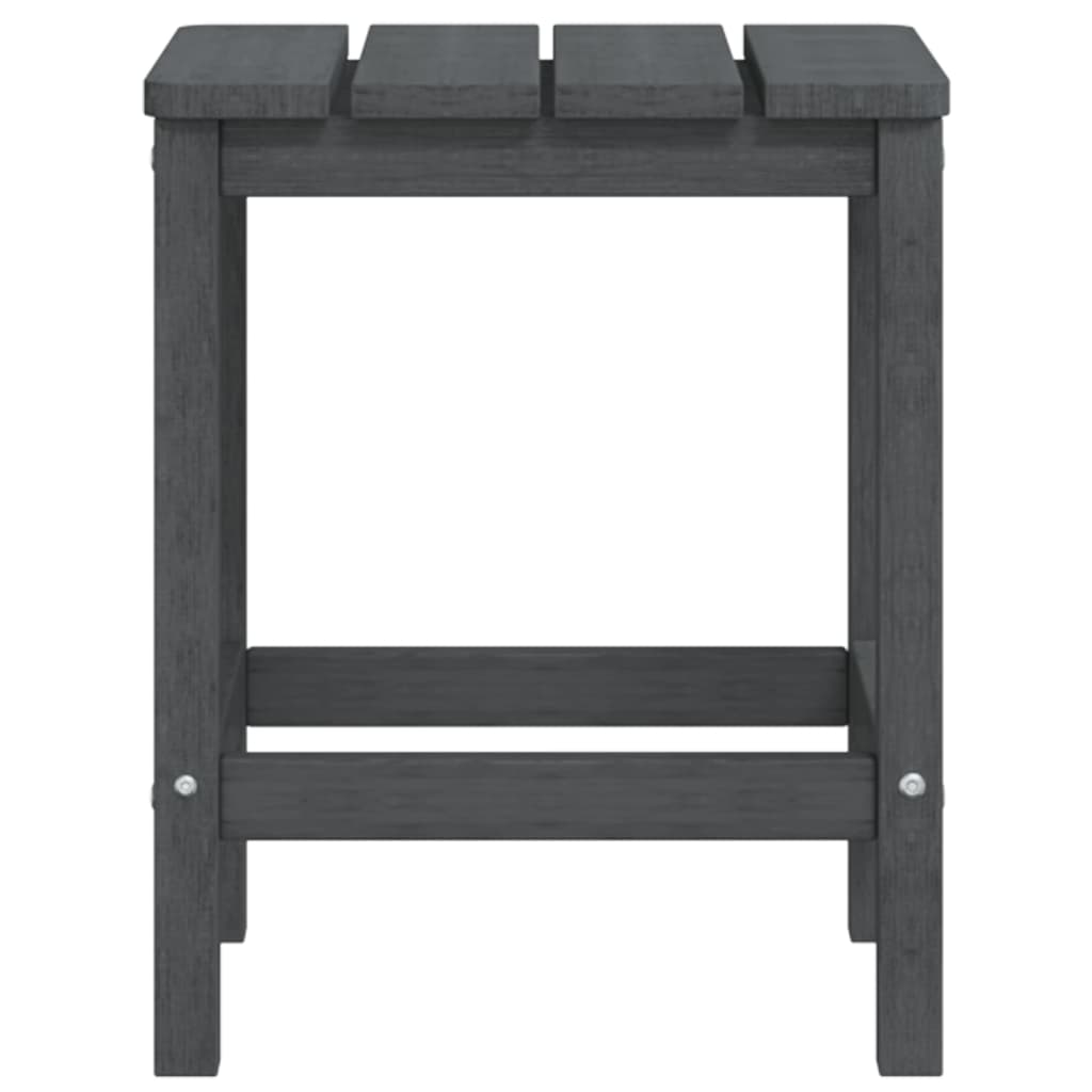 Adirondack-Gartenstuhl mit Tisch HDPE Anthrazit