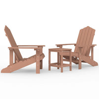 Thumbnail for Adirondack-Gartenstühle mit Tisch HDPE Braun