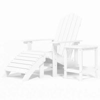 Thumbnail for Adirondack-Gartenstuhl mit Hocker & Tisch HDPE Weiß