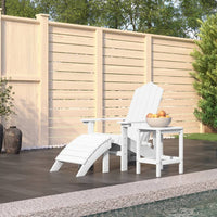 Thumbnail for Adirondack-Gartenstuhl mit Hocker & Tisch HDPE Weiß