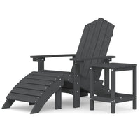 Thumbnail for Adirondack-Gartenstuhl mit Hocker & Tisch HDPE Anthrazit