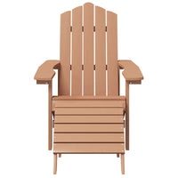 Thumbnail for Adirondack-Gartenstühle mit Hocker & Tisch HDPE Braun