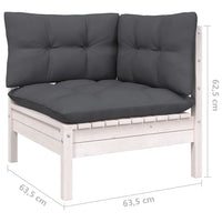 Thumbnail for 2-Sitzer-Gartensofa mit Anthrazit Kissen Massivholz Kiefer