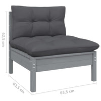 Thumbnail for 3-Sitzer-Gartensofa mit Anthrazit Kissen Massivholz Kiefer
