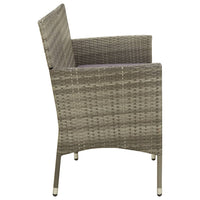 Thumbnail for Gartensofa 3-Sitzer mit Kissen Grau Poly Rattan