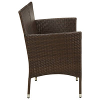 Thumbnail for Gartensofa 3-Sitzer mit Kissen Braun Poly Rattan