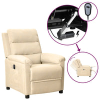 Thumbnail for Relaxsessel Elektrisch Creme Stoff