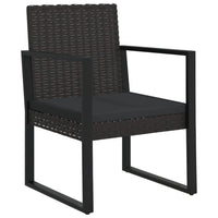 Thumbnail for 4-tlg. Garten-Lounge-Set mit Kissen Schwarz Poly Rattan