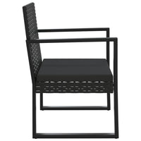 Thumbnail for 4-tlg. Garten-Lounge-Set mit Kissen Schwarz Poly Rattan